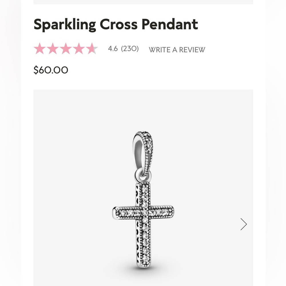 Pandora Sparkling Cross Pendant